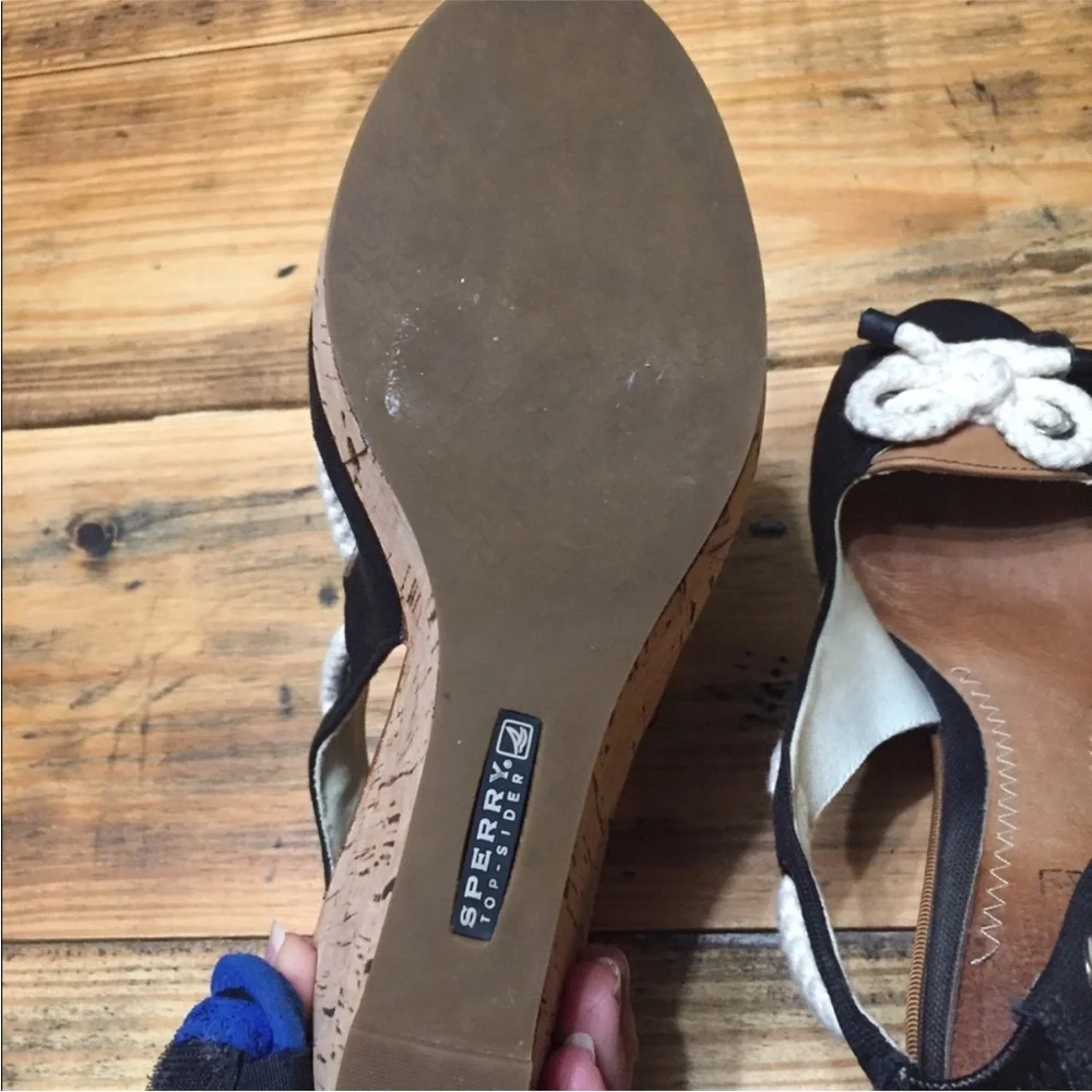 Sperry Southport Canvas Wedges 7
